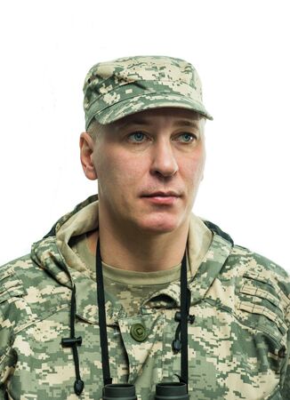 Portrait of soldier in uniform