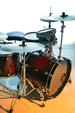 Musical drum set for drummerの写真素材