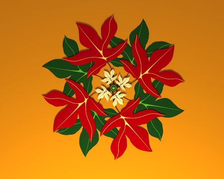 Seamless pattern with berries. White background. 3D renderingの写真素材