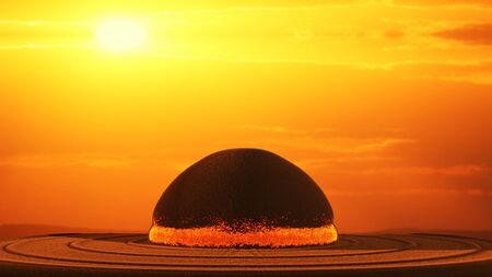 Computer generated nuclear explosionの写真素材