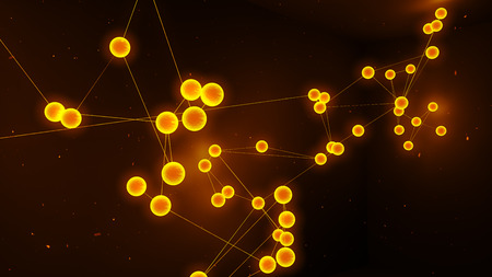 3d illustration of a molecular structureの写真素材