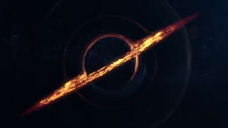 3d Illustration of a black holeの写真素材