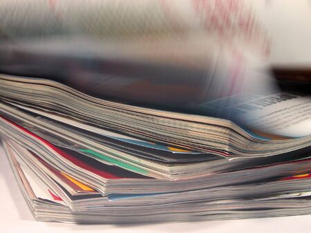 Magazines aspects with a riffling blur aspectの写真素材