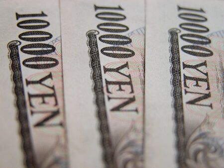 10000 yen bills details......の写真素材