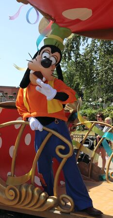 Paris,France,July 11th 2010: Goofy in All Stars Express at Disneyland, Paris.のeditorial素材