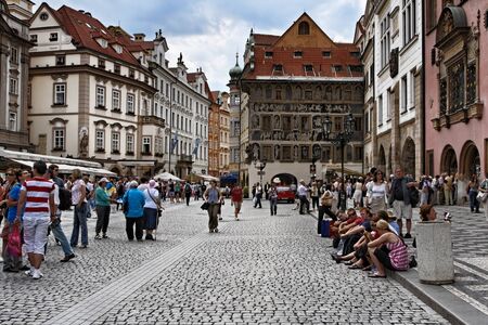 Prague,Czech Republic,JUne 19th 2008: Aspect from the Old Town Square in Prague.のeditorial素材