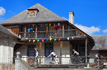 Campan, France, August 29th 2010: Image of a house from Campan which is a commune located in the Midi-Pyrï¿½nï¿½es region of south-western France, close to のeditorial素材