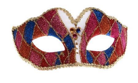 Venetian mask isolated against a white background.の写真素材