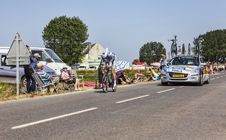 Ardevon,France-July 10, 2013  The Dutch cyclist Wouter Poels from Vacansoleil-DCM Team cycling...