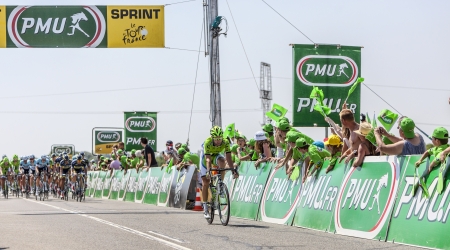 Saint Aoustrille, France-July 12,2013  The Italian cyclist Fabio Sabatini from  Cannondale team...