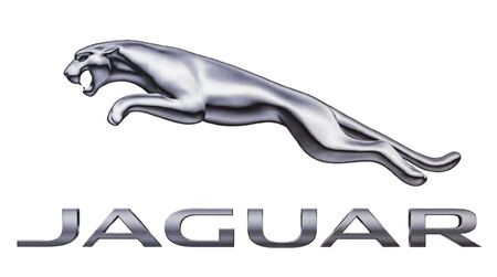 Paris - August 21, 2019: Jaguar logo is seen on a white background in Paris.のeditorial素材