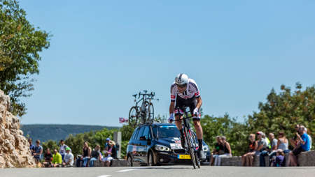 Col du Serre de Tourre,France - July 15,2016: The Dutch cyclist Laurens ten Dam of Sunweb Team...