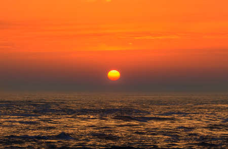 Beautiful image of the sunrise over the sea in Brittany in North of France.の写真素材