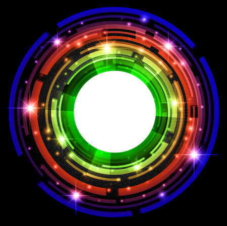 abstract bright multicolored round frame のイラスト素材