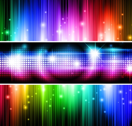 set of bright multicolored bannersのイラスト素材