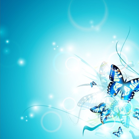 Bright butterfly background, copyspace for your text のイラスト素材