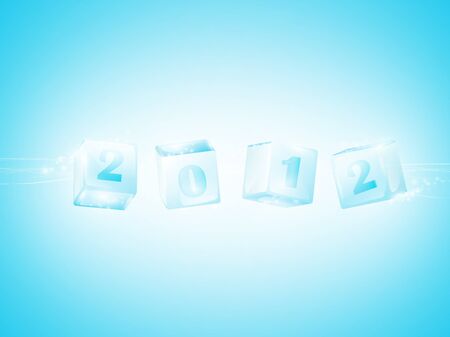 New year 2012 in ice cubes wallpaper