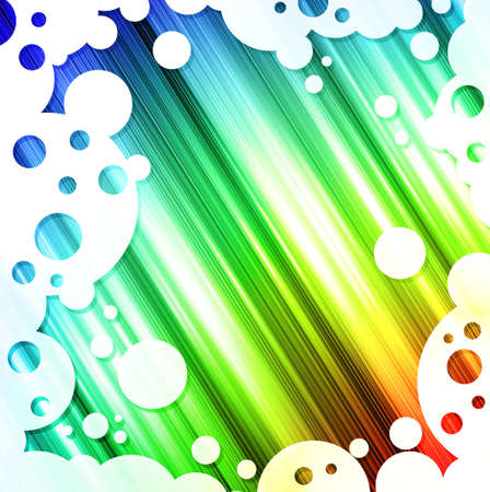 Rainbow multicolored abstract bright background in abstract frame with round shapesのイラスト素材