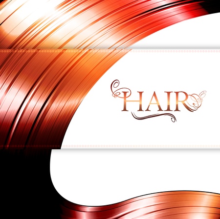 Red Hair background with copyspace for your textのイラスト素材