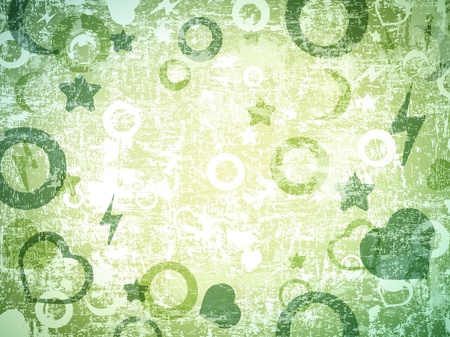 abstract different shapes grunge background のイラスト素材