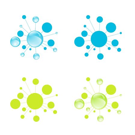 Abstract Microbiology Cells Over White Backgroundのイラスト素材