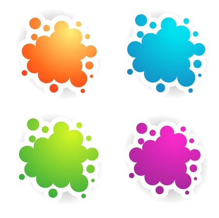 Different Colors Copyspace Designs For Advertising Over Whiteのイラスト素材