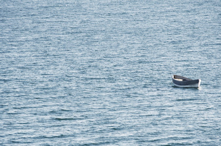 Photo of the Wavy Sea Blue Background の写真素材