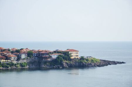 Old Sozopol Town Over Sea, Bulgariaの写真素材