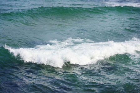 Photo of the Wavy Sea Blue Backgroundの写真素材