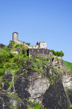 Medieval Old Castle Over Blue Skyのeditorial素材