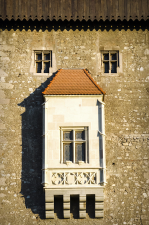 Photo of Vintage Window at Grunge old Wallの写真素材