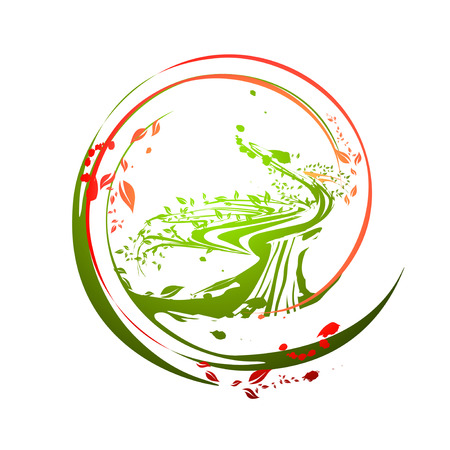 Illustration of Old Abstract Life Time Treeのイラスト素材