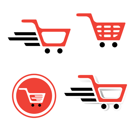 Simple Shopping Basket Sign Collectionのイラスト素材