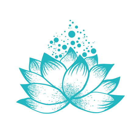 Illustration of Abstract Design of Lilly Lotus Flowerのイラスト素材