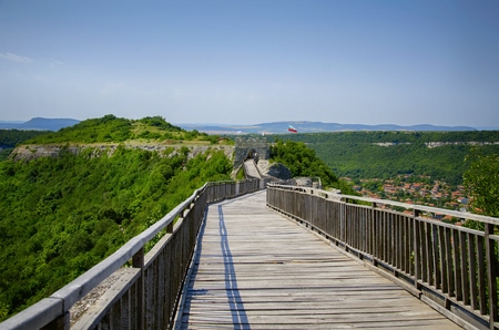 Wooden Bridge in Ovech Fortress At Provadia, Bulgaria