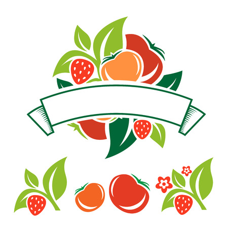 Fruit and Vegetable Labelのイラスト素材