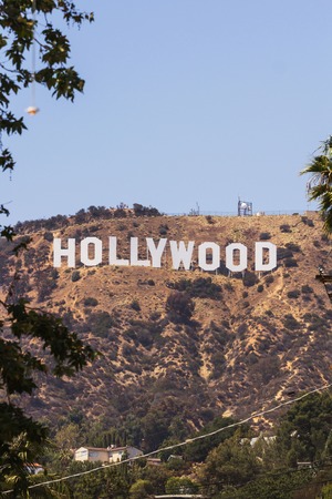 Los Angeles, CA, USA - 27th may 2013: View of Hollywood sign located in the hill area of Los Angelesのeditorial素材