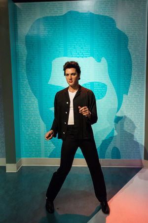 Los Angeles, CA, USA - 6th July 2013: Madame Tussauds Hollywood figures - Elvis Presley.のeditorial素材