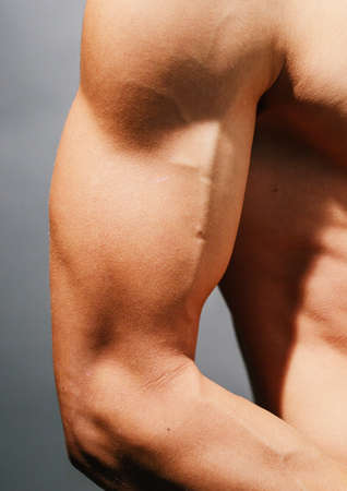 Tough guy  bicep ,close-up