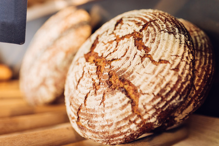 Freshly baked loaf of homemade bread