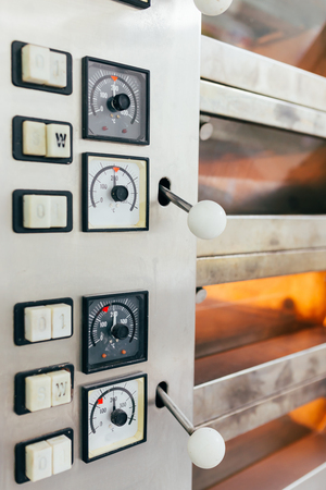 Multi level industrial baking oven in bakeryの写真素材