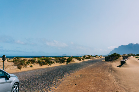 Canary Island, Spain - June 26, 2014: Road trip on volcanic island.のeditorial素材