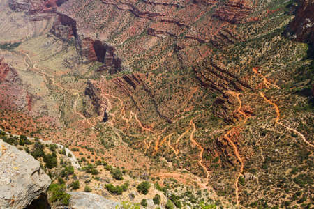 The Bright Angel hiking trail is located in Grand Canyon National Park in Arizona, USA.