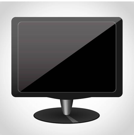 Monochrome computer monitor icon for websites UIのイラスト素材