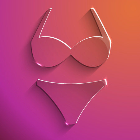 Illustration of lingerie sign glass icon vector illustrationのイラスト素材