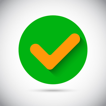 Illustration of Tick check sign flat vector iconのイラスト素材