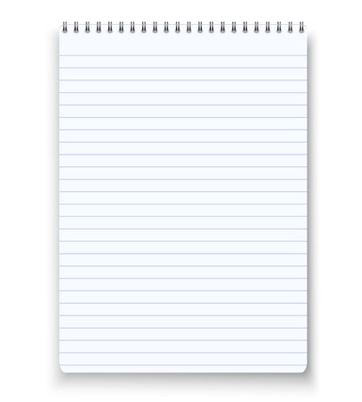 Illustration of Realistic blank spiral notebook notepadのイラスト素材