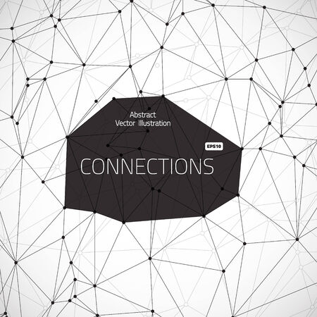 Illustration of abstract lines geometric connectionsのイラスト素材