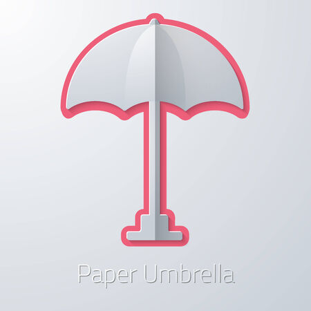 Illustration of Summer Travel Paper Umbrella flat iconのイラスト素材