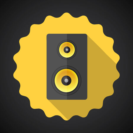 Illustration of Music Speaker Sound System Flat Iconのイラスト素材